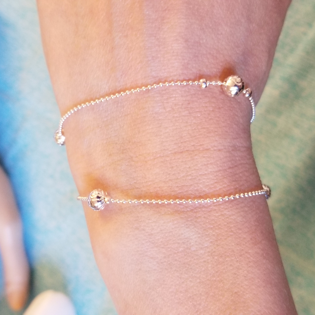 Handmade 2-Strand Rose Bracelet Anklet